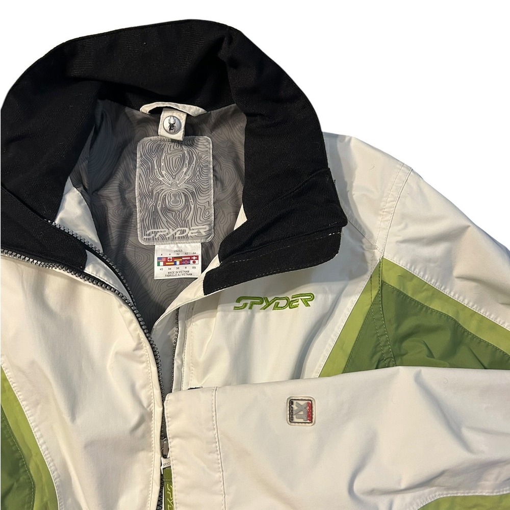 Spyder Womens 3-in-1 Winter Ski Jacket Shell Fleece Liner Cream Green Size 4